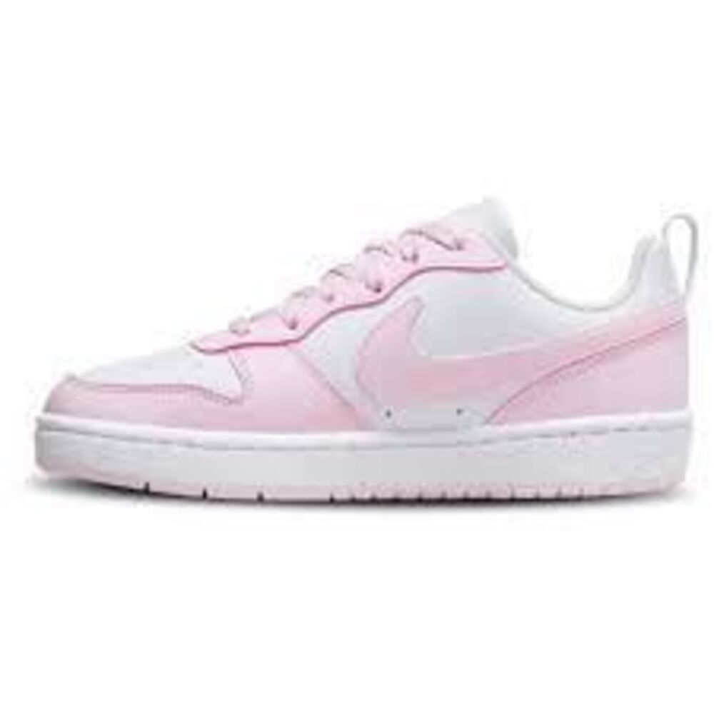 Nike Youth Girl Court Borough Low 2 White Pink Foam Sneakers 5.5